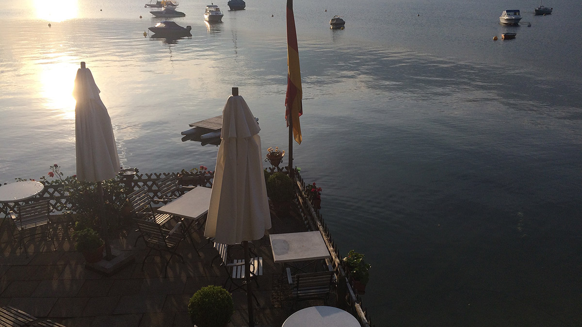 sonnenuntergang am bodensee, hotel stern am see, 